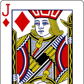 ๐ฟ 9d8bf91f jack, diamonds, playing card, card game, gambling telegram sticker