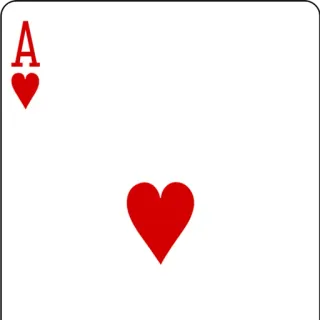 ๐ a050ddba ace, hearts, card, playing card, suit telegram sticker
