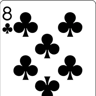 ๐ a208c24c 8 card, club, playing card, number 8, eight telegram sticker