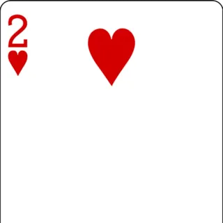 ๐ณ a881cc89 2 playing card, two, hearts telegram sticker