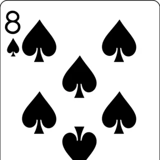 ๐ฑ ad434221 card, spade, playing card, eight, suit telegram sticker