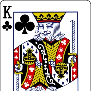 ๐ b63deb9f K playing cards, king, clubs, card game telegram sticker