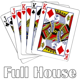 7๏ธโฃ bce13af7 Full House cards, poker, full house, casino, game, gambling telegram sticker