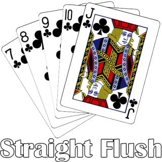 9๏ธโฃ ca40bf46 Straight Flush cards, poker, gambling, straight flush, game telegram sticker