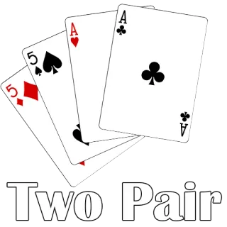 3๏ธโฃ dda510cd Two Pair cards, poker, gambling, two pair, playing cards telegram sticker