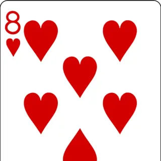 ๐ฃ ee6565aa playing cards, card game, hearts, eight telegram sticker