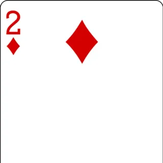๐ท f3fe73cb card, diamond, two, playing card, red, number telegram sticker