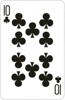 🔟 0438d1a2 10 カード, トランプ, クラブ, 10 telegram sticker