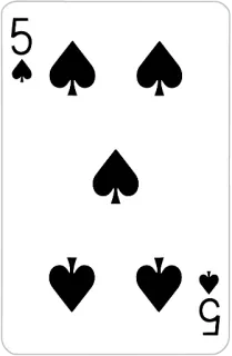 5⃣ 4ce451fd トランプ, スペード, 5, カードゲーム telegram sticker