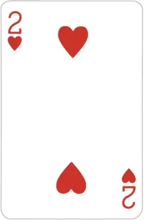 2⃣ 5c3b28ae カード, トランプ, ハートの2 telegram sticker