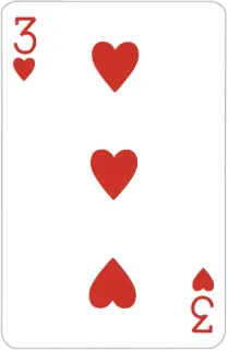 3⃣ ce744091 トランプ, ハート, カードゲーム, 3, 3 telegram sticker