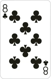 8⃣ dd3738a1 カード, クラブの8, クラブ, トランプ telegram sticker