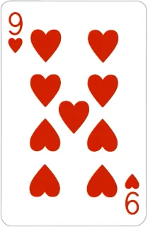 9⃣ f82c4b60 カード, ハート, ナイン, 9 telegram sticker