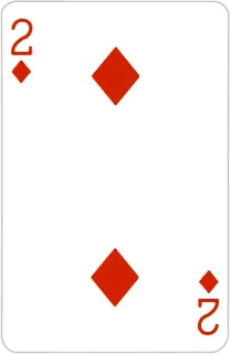 2⃣ f9d5030a カード, ダイヤ, トランプ, 2 (ツー) telegram sticker