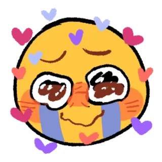 💜 621e13ae emoji, schattig, hartjes, liefde, blij, kawaii telegram sticker