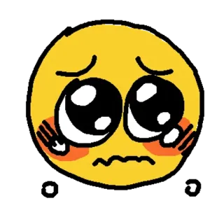 😥 86c93c42 Emoji, Leuk, Verlegen, Blozend telegram sticker