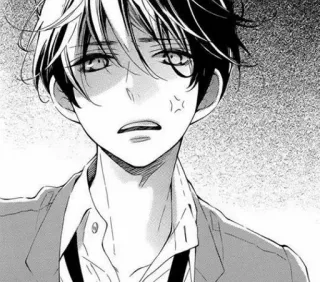 🖤 2190f4f3 anime, manga, boy, sad, upset, emotional whatsapp sticker