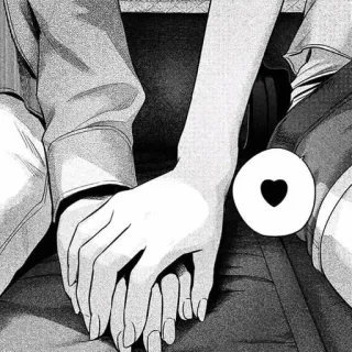 🖤 3ada80c5 hands, love, relationship, heart, couple, holding hands whatsapp sticker