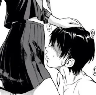 🖤 4d16c622 anime, manga, school uniform, black and white whatsapp sticker