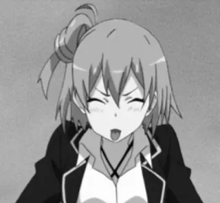 🖤 561d0abe anime, girl, facial expression, sticker whatsapp sticker