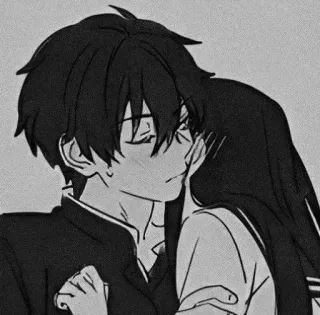 🖤 6de3c7c4 anime, love, couple, romance, school, japanese whatsapp sticker