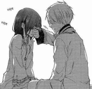 🖤 7b0139ec wipe wipe anime, manga, sad, comfort, emotional whatsapp sticker