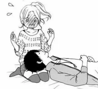 🖤 8f226a6d anime, manga, couple, bed, affection, romance whatsapp sticker