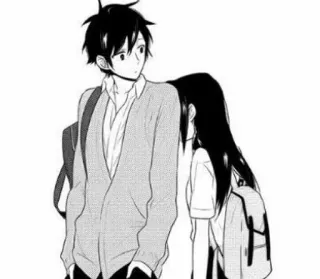 🖤 c0e38d24 manga, couple, anime, school, relationship whatsapp sticker