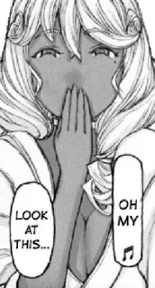 🤭 73e2344c LOOK AT THIS... OH MY anime, manga, sốc, ngạc nhiên, cô gái telegram sticker