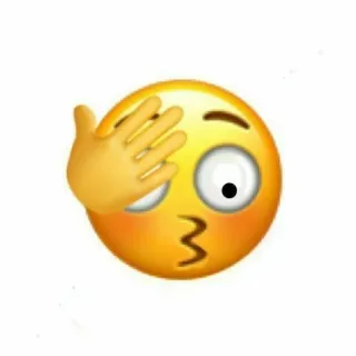 😳 05561f25 emoji, facepalm, disbelief, embarrassed, expression whatsapp sticker