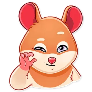😉 5f22eb1f Hamster, Tier, süß, Cartoon, zwinkernd, freundlich telegram sticker