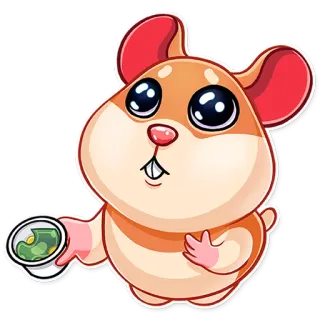 💸 e1329e7b Hamster, Geld, Süß, Cartoon, Tier, Sticker telegram sticker
