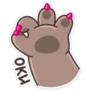 👌 ffbebfcb OK! ok, gest dłoni, kreskówka, pozytywny, zgoda whatsapp sticker