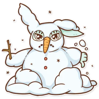 👎 67d429a9 ตุ๊กตาหิมะ, ฤดูหนาว, หิมะ, การ์ตูน, วันหยุด, คริสต์มาส, เย็นจัด telegram sticker