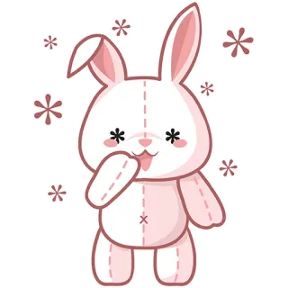 😲 5bd1b5cd bunny, rabbit, cute, kawaii, animal, sticker, cartoon whatsapp sticker