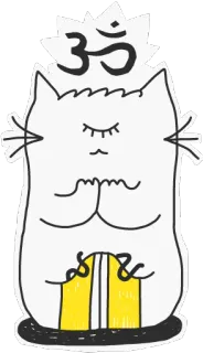 😑 3e870692 ॐ mèo, thiền, om, tâm linh, namaste, yoga, Ấn Độ telegram sticker