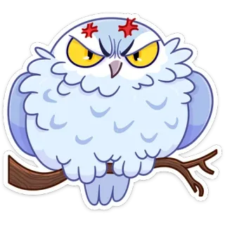 Сова Плюша от @stickers_vk telegram stickers