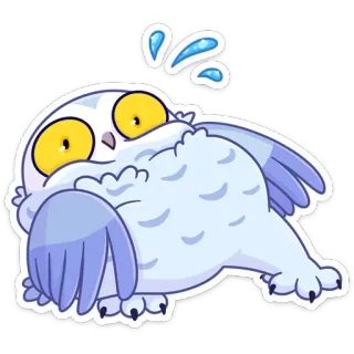 😳 ca18ae9b eule, niedlich, aufkleber, tier, cartoon, augen, vogel telegram sticker