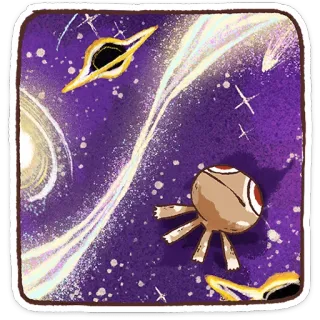 ⭐ 9b540e2b spazio, galassia, stelle, universo, buco nero, cosmo telegram sticker