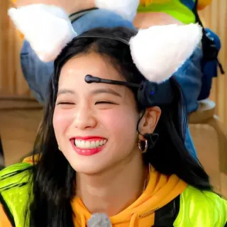 🐤 b4686bd1 kobieta, uśmiechnięta, uszy, szczęśliwa, portret, osoba, twarz telegram sticker