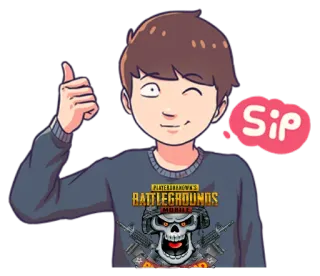 👍 0fb28037 PUBG MOBILE SIP PUBG, ビデオゲーム, キャラクター, すする, バトルロイヤル, ゲーム whatsapp sticker