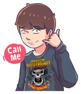 🙋‍♂ 7b6589e8 PUBG Call Me ゲーム, シューティング, モバイルゲーム, バトルロイヤル, ミリタリー, 電話して whatsapp sticker