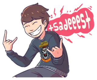 😃 a3418195 +sadeeeest 漫画, キャラクター, ロック, ヘヴィメタル, 音楽, sadeeeest, 角 whatsapp sticker
