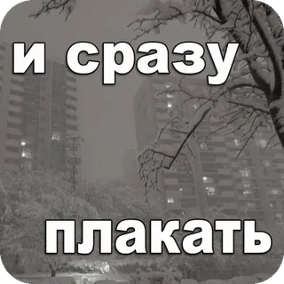 😭 37558581 и сразу плакать Neige, Hiver, Triste, Arbres, Bâtiment whatsapp sticker
