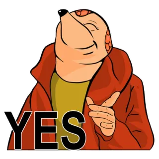 👌 55fb70e3 YES cartoon, affirmative, agreement, positive, hedgehog telegram sticker