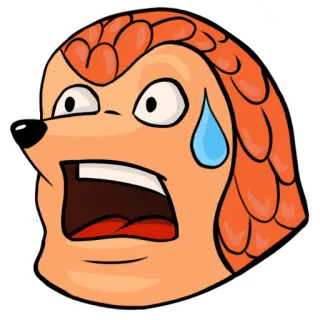 😰 fd051d4f cartoon, pangolin, scared, anxious, sweating, nervous telegram sticker