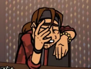 😂 9260d79d Cartoon, Figur, Traurig, Müde, Frustriert telegram sticker