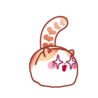 😄 0c418bd5 kot, słodki, zwierzę, naklejka, kawaii, serca telegram sticker