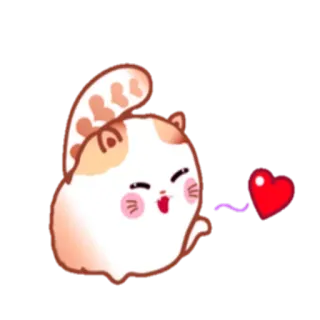 😘 c5f6f2c5 kot, kotek, zwierzę, słodki, serce, miłość, kawaii telegram sticker