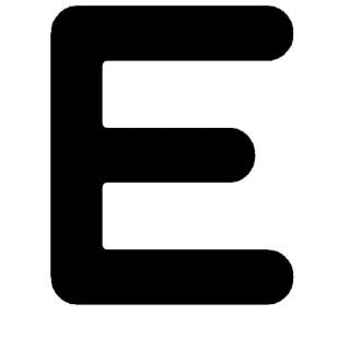 ❤️ 96c4e812 lettre, E, alphabet, noir, gras whatsapp sticker